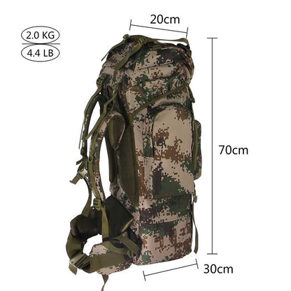 65L camouflage large capacity mountaineering backpack tactical camping backpack Oxford backpack