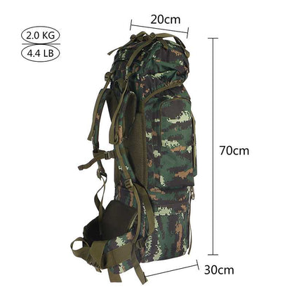 65L large capacity army military backpack travel backpack Oxford With Rain Cover for running climbing skiing