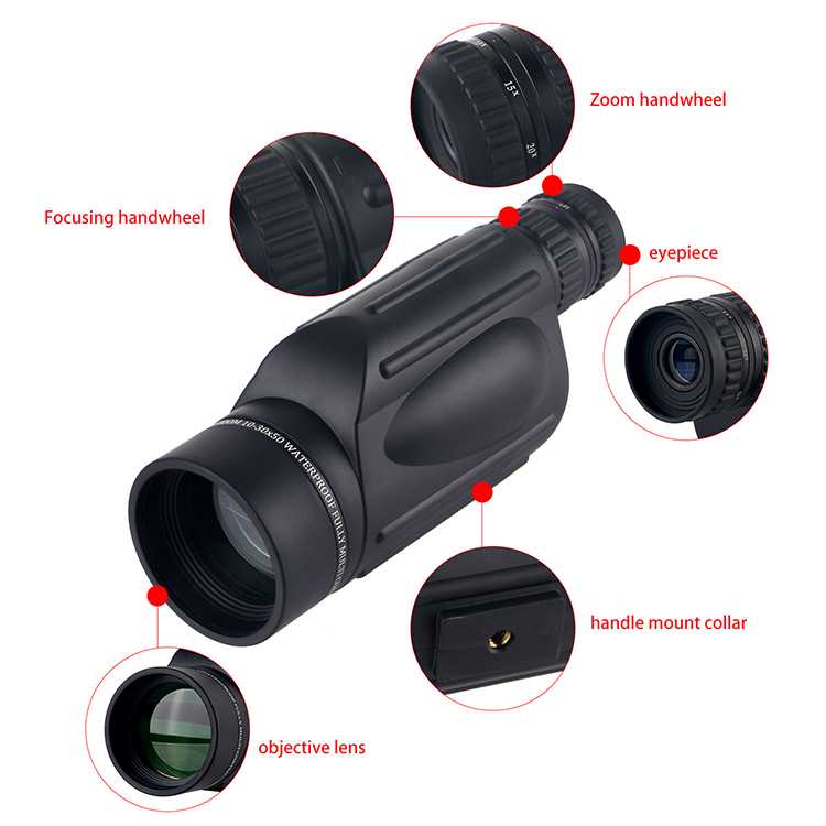 10 - 30 x 50 High Powered Zoom Monocular