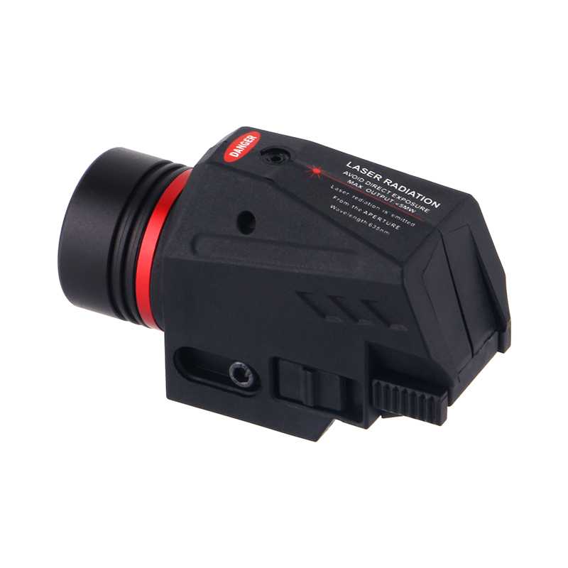 Tactical 150 lumens Red Laser White LED Flashlight Rail Mounted