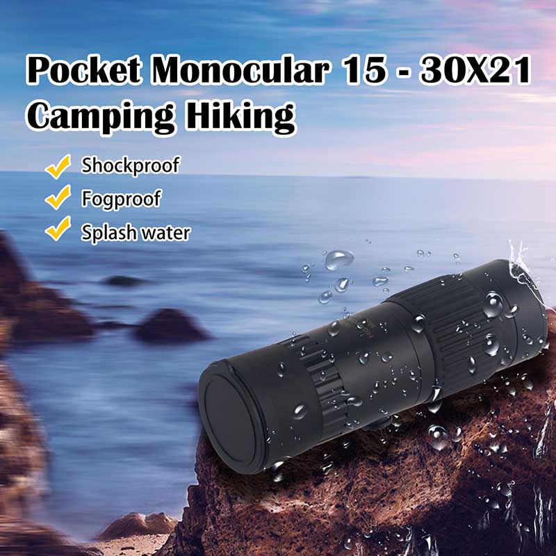 Pocket Monocular 15 - 30 x 21 Camping Hiking Hunting