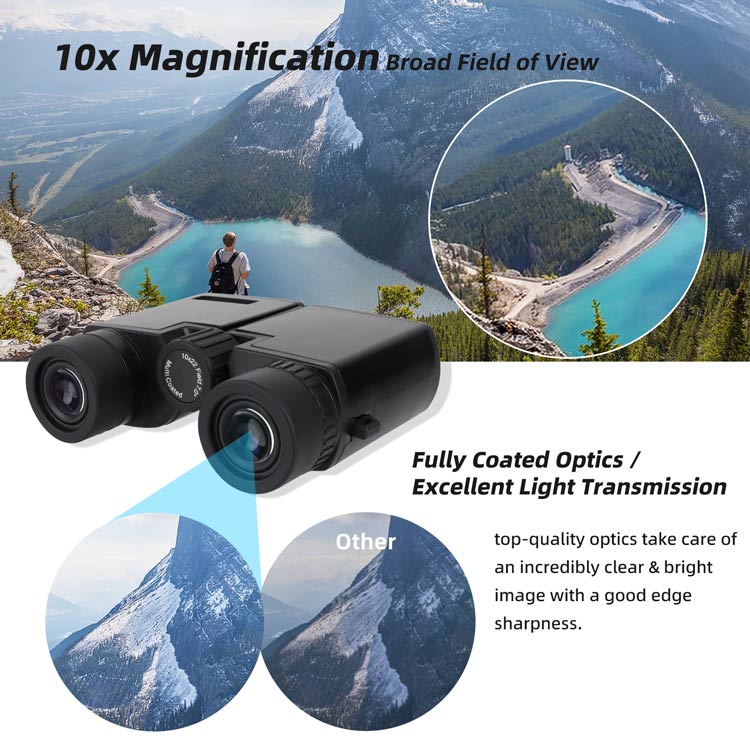 10x22 High Powered Binoculars for Adults Kids Small Compact