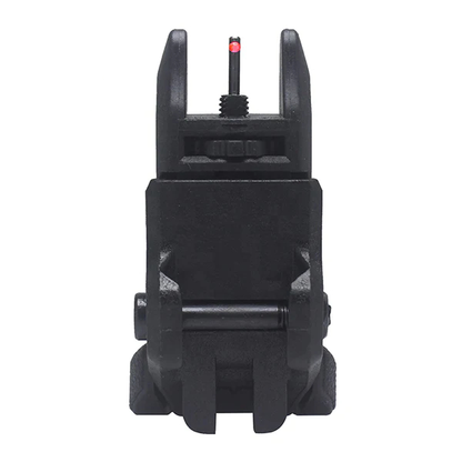 TS2 Polymer Black Fiber Optics Iron Sights Flip-up Front and Rear Sights with Red and Green Dots Fit Picatinny Weaver Rails