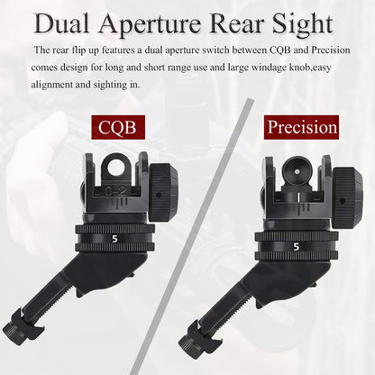 45 Degree Offset Iron Sights+Optical fiber (Low Profile)