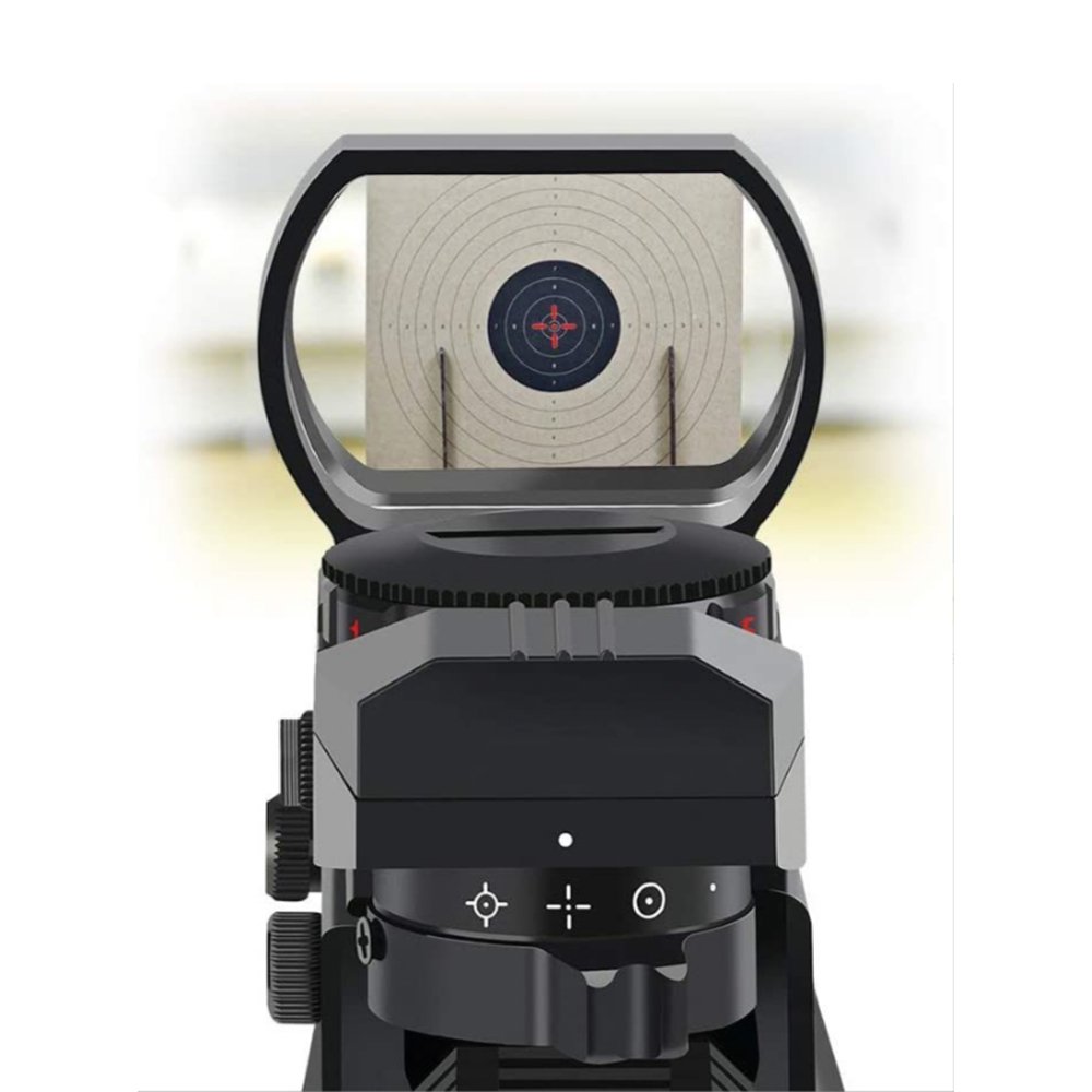 REFLEX SIGHT - ADJUSTABLE RETICLE (4 STYLES) BOTH RED AND GREEN IN ONE SIGHT - OPTICREV