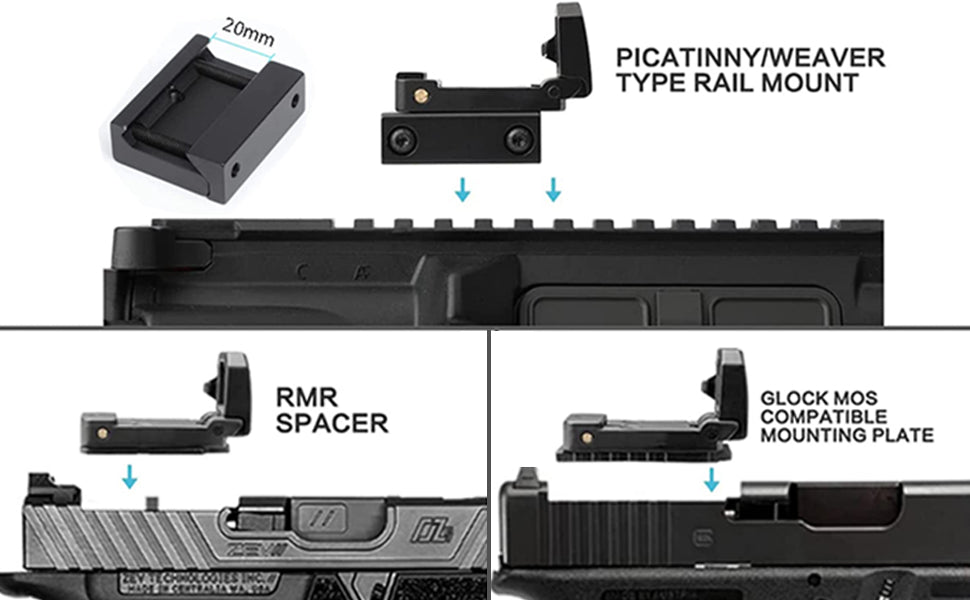 TACTICAL FLIP RED DOT HOLOGRAPHIC REFLECTION MOS SIGHT - OPTICREV