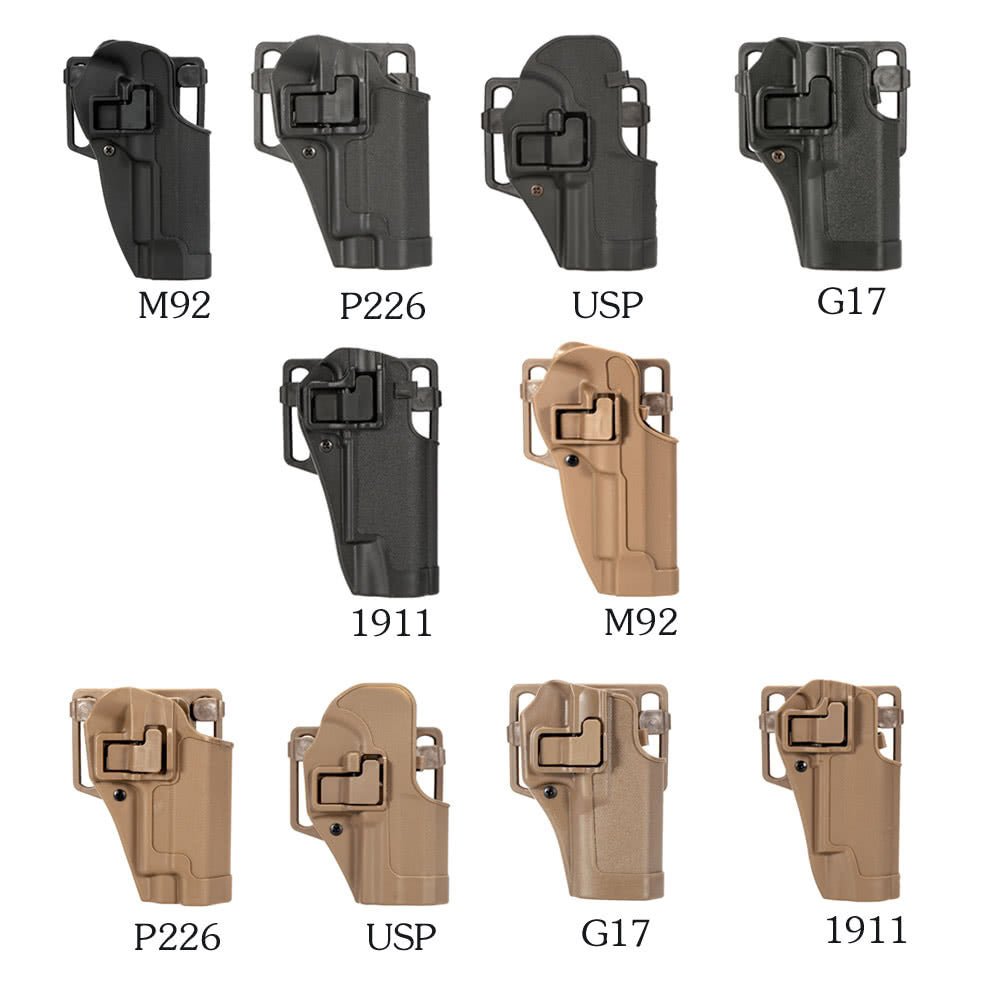 TACTICAL HOLSTER LEVEL RETENTION AUTO LOCK DUTY PISTOL GUN HOLSTER - OPTICREV